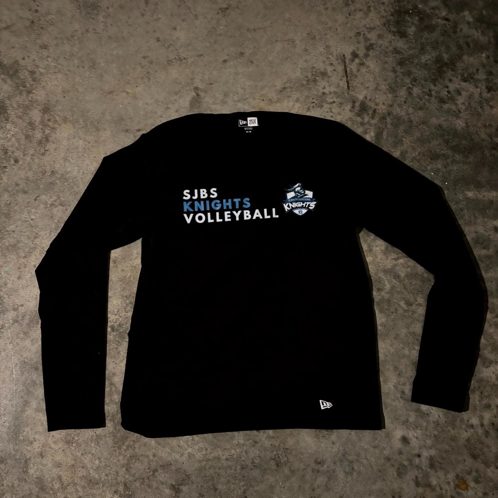 New Era SJBS Knights Volleyball Shirt Mens Medium Black Performance Sportswear
